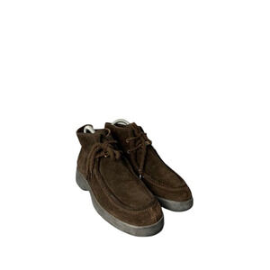 DKNY Womens Suede Lace-Up Ankle Boots Brown Size 6.5